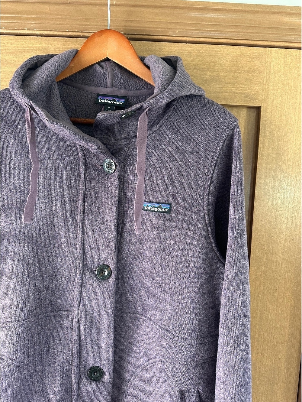 Patagonia Better Sweater Coat Hooded in Light Balsamic Purple Women’s Medium - Picture 5 of 14
